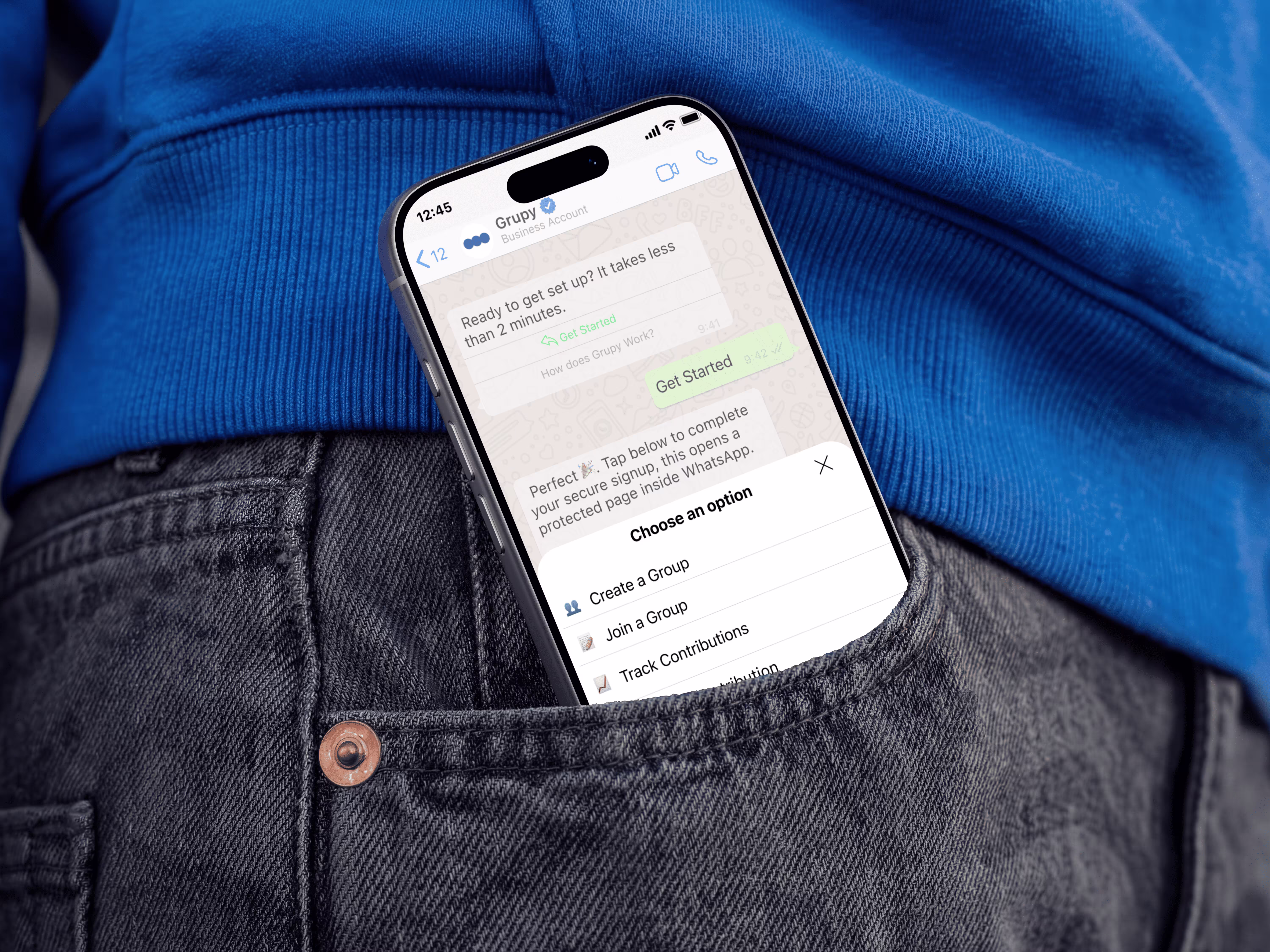 Grupy WhatsApp mockup